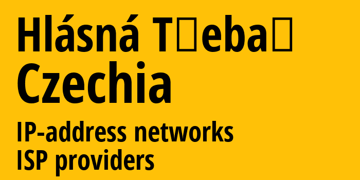 Hlásná Třebaň [Hlásná Třebaň] Чехия: информация о городе, айпи-адреса, IP-провайдеры