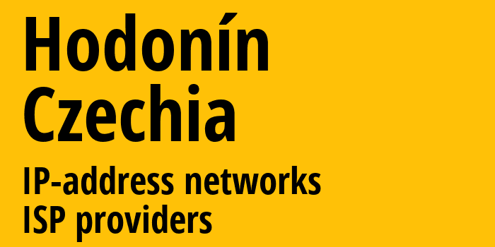 Годонин [Hodonín] Чехия: информация о городе, айпи-адреса, IP-провайдеры