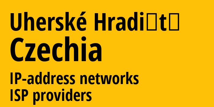 Угерске-Градиште [Uherské Hradiště] Чехия: информация о городе, айпи-адреса, IP-провайдеры