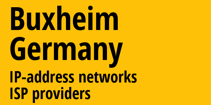 Buxheim [Buxheim] Германия: информация о городе, айпи-адреса, IP-провайдеры