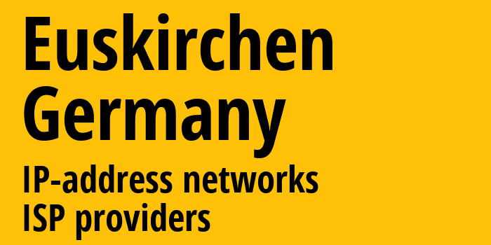 Ойскирхен [Euskirchen] Германия: информация о городе, айпи-адреса, IP-провайдеры