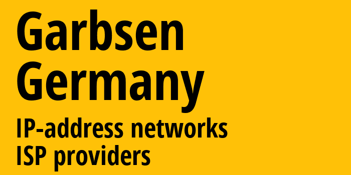 Гарбсен [Garbsen] Германия: информация о городе, айпи-адреса, IP-провайдеры