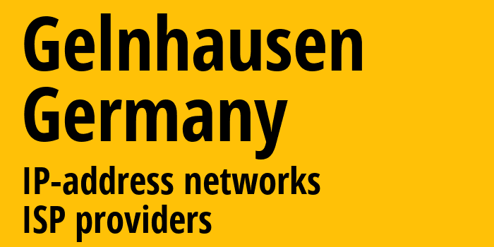 Гельнхаузен [Gelnhausen] Германия: информация о городе, айпи-адреса, IP-провайдеры