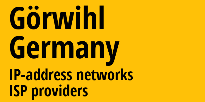 Гёрвиль [Görwihl] Германия: информация о городе, айпи-адреса, IP-провайдеры