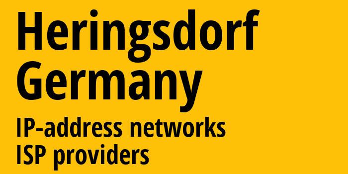 Heringsdorf [Heringsdorf] Германия: информация о городе, айпи-адреса, IP-провайдеры