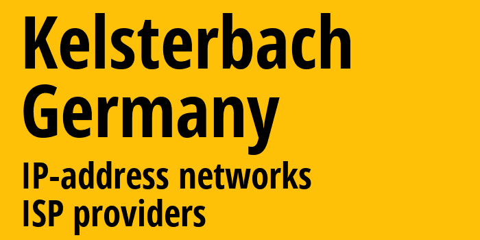 Кельстербах [Kelsterbach] Германия: информация о городе, айпи-адреса, IP-провайдеры
