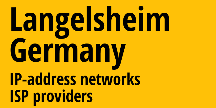 Лангельсхайм [Langelsheim] Германия: информация о городе, айпи-адреса, IP-провайдеры