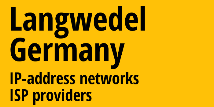 Лангведель [Langwedel] Германия: информация о городе, айпи-адреса, IP-провайдеры