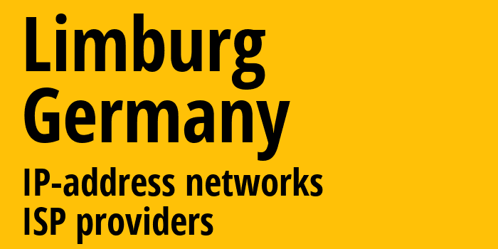 Лимбург-ан-дер-Лан [Limburg] Германия: информация о городе, айпи-адреса, IP-провайдеры