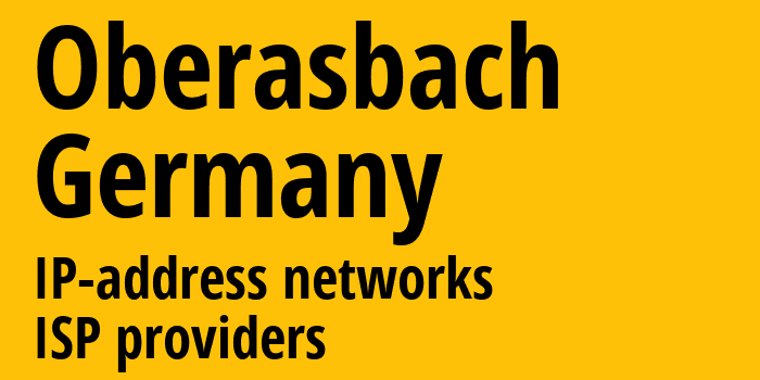 Оберасбах [Oberasbach] Германия: информация о городе, айпи-адреса, IP-провайдеры