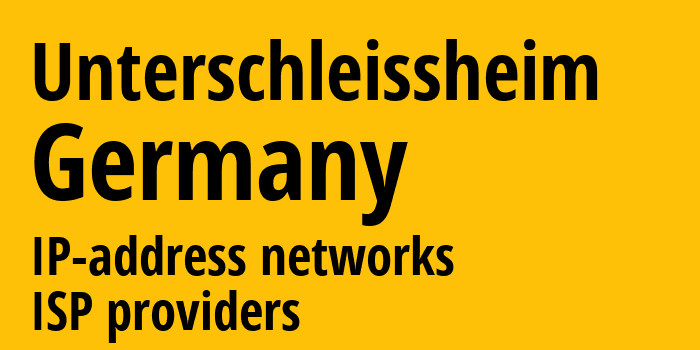 Унтершлайсхайм [Unterschleissheim] Германия: информация о городе, айпи-адреса, IP-провайдеры