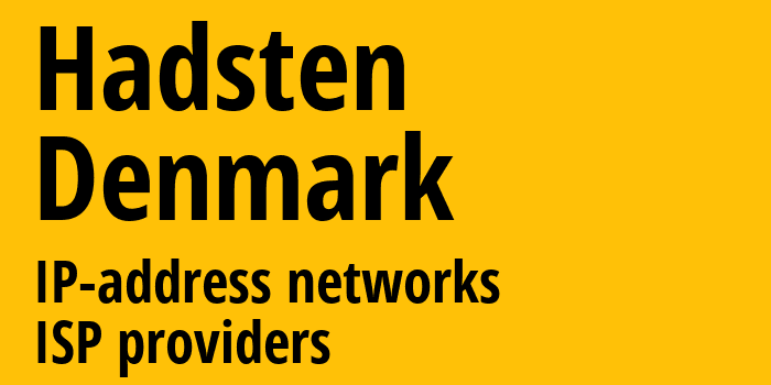Хадстен [Hadsten] Дания: информация о городе, айпи-адреса, IP-провайдеры