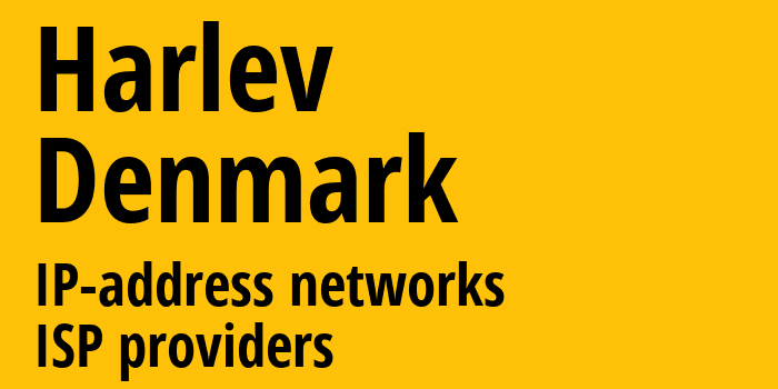 Harlev [Harlev] Дания: информация о городе, айпи-адреса, IP-провайдеры
