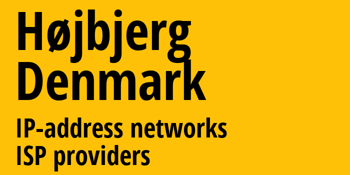 Højbjerg [Højbjerg] Дания: информация о городе, айпи-адреса, IP-провайдеры