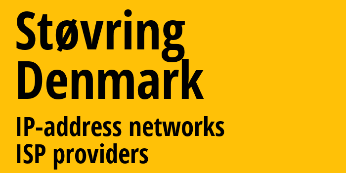 Støvring [Støvring] Дания: информация о городе, айпи-адреса, IP-провайдеры
