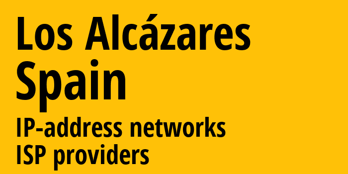 Los Alcázares [Los Alcázares] Испания: информация о городе, айпи-адреса, IP-провайдеры