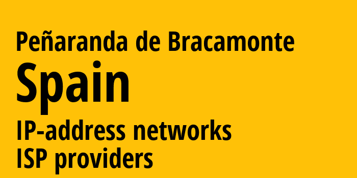Пеньяранда-де-Бракамонте [Peñaranda de Bracamonte] Испания: информация о городе, айпи-адреса, IP-провайдеры