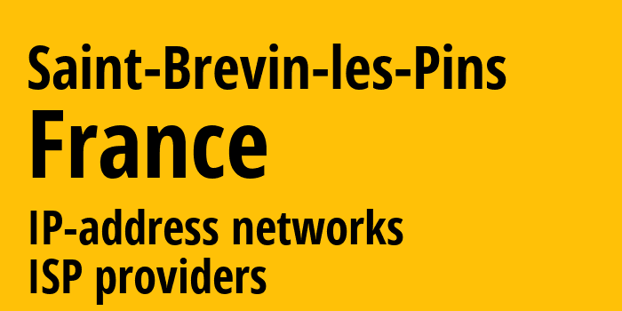 Saint-Brevin-les-Pins [Saint-Brevin-les-Pins] Франция: информация о городе, айпи-адреса, IP-провайдеры