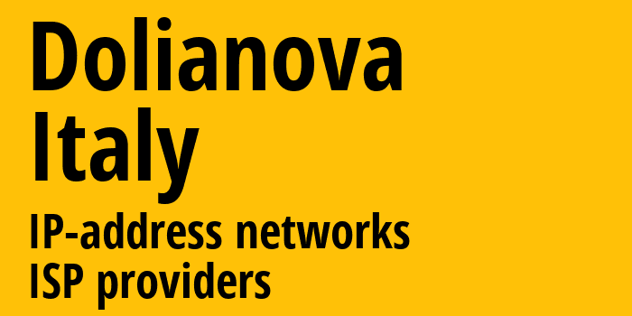 Dolianova [Dolianova] Италия: информация о городе, айпи-адреса, IP-провайдеры