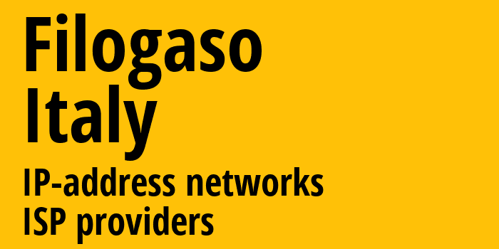 Filogaso [Filogaso] Италия: информация о городе, айпи-адреса, IP-провайдеры