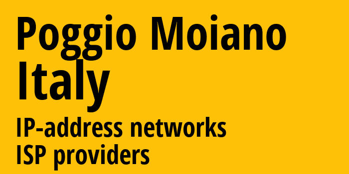 Poggio Moiano [Poggio Moiano] Италия: информация о городе, айпи-адреса, IP-провайдеры