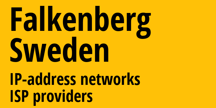 Фалькенберг [Falkenberg] Швеция: информация о городе, айпи-адреса, IP-провайдеры