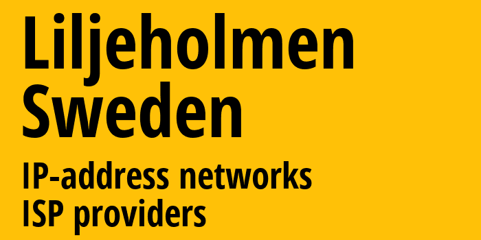 Liljeholmen [Liljeholmen] Швеция: информация о городе, айпи-адреса, IP-провайдеры