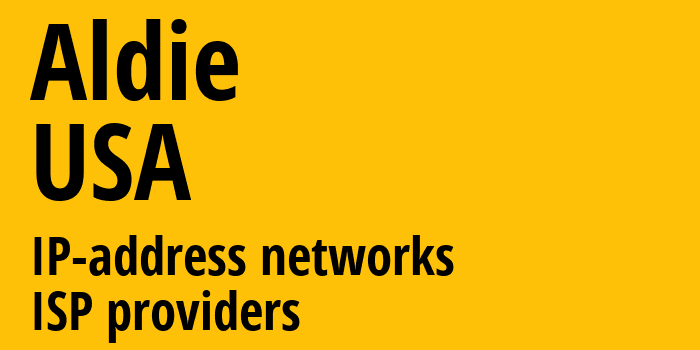 Aldie [Aldie] США: информация о городе, айпи-адреса, IP-провайдеры