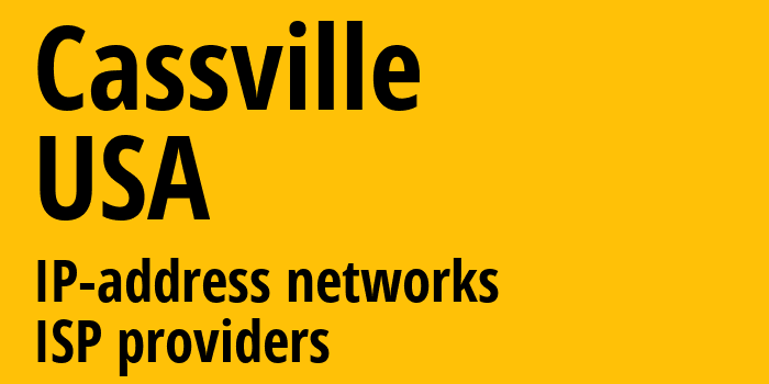 Cassville [Cassville] США: информация о городе, айпи-адреса, IP-провайдеры
