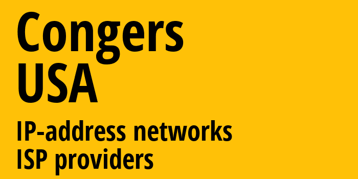 Congers [Congers] США: информация о городе, айпи-адреса, IP-провайдеры