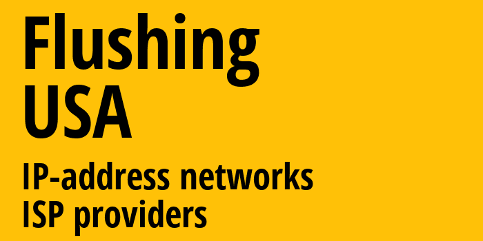 Влиссинген [Flushing] США: информация о городе, айпи-адреса, IP-провайдеры