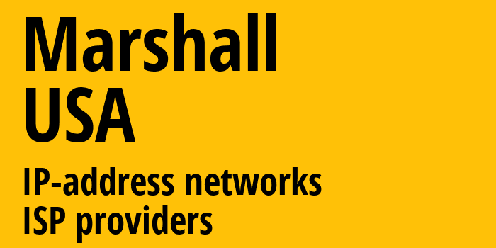 Маршалл [Marshall] США: информация о городе, айпи-адреса, IP-провайдеры