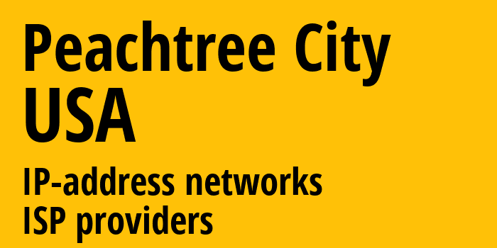 Peachtree City [Peachtree City] США: информация о городе, айпи-адреса, IP-провайдеры