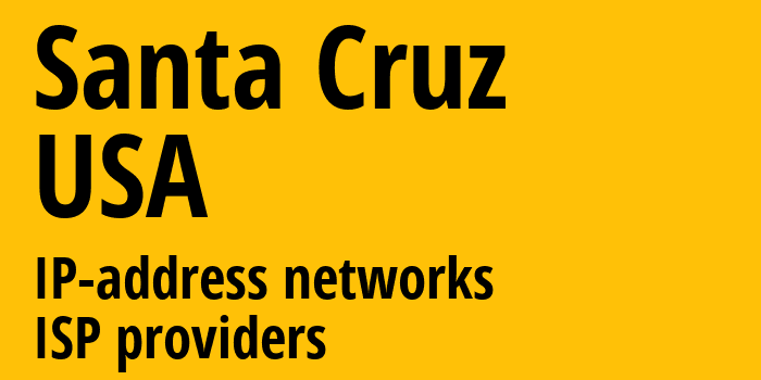 Санта-Крус-де-ла-Сиерра [Santa Cruz] США: информация о городе, айпи-адреса, IP-провайдеры