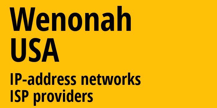 Wenonah [Wenonah] США: информация о городе, айпи-адреса, IP-провайдеры