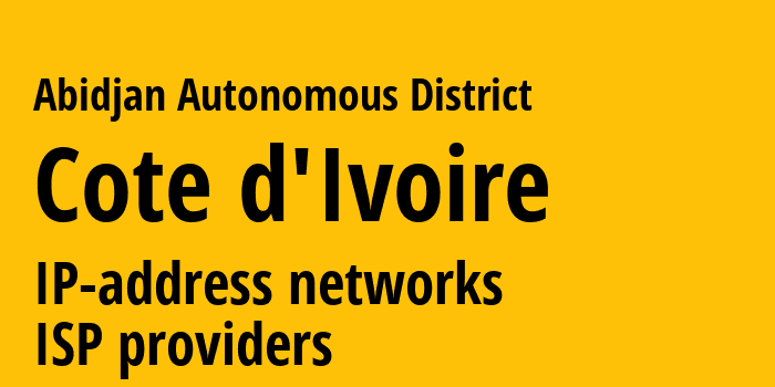 Abidjan Autonomous District [Abidjan Autonomous District] Кот д