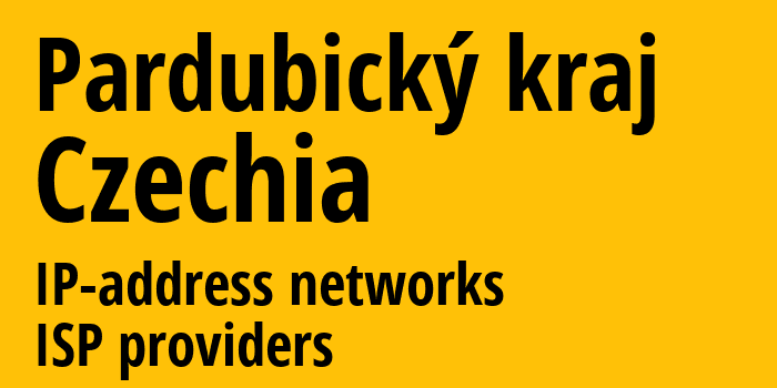 Pardubický kraj [Pardubický kraj] Чехия: информация о регионе, IP-адреса, IP-провайдеры